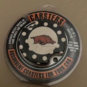 Stoneware Car Cupholder Razorback Coasters